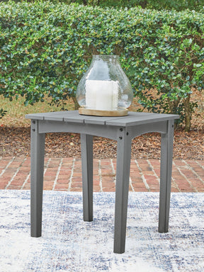 Cove Beach Gray Square End Table by Ashley at Eve Furniture