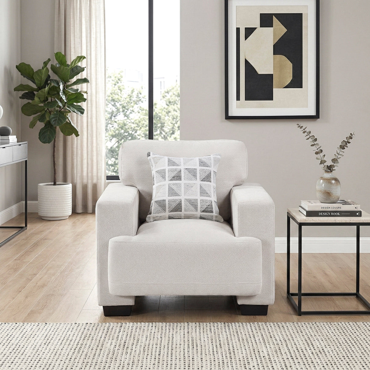 Cove Beige Chair by Homelegance at Eve Furniture