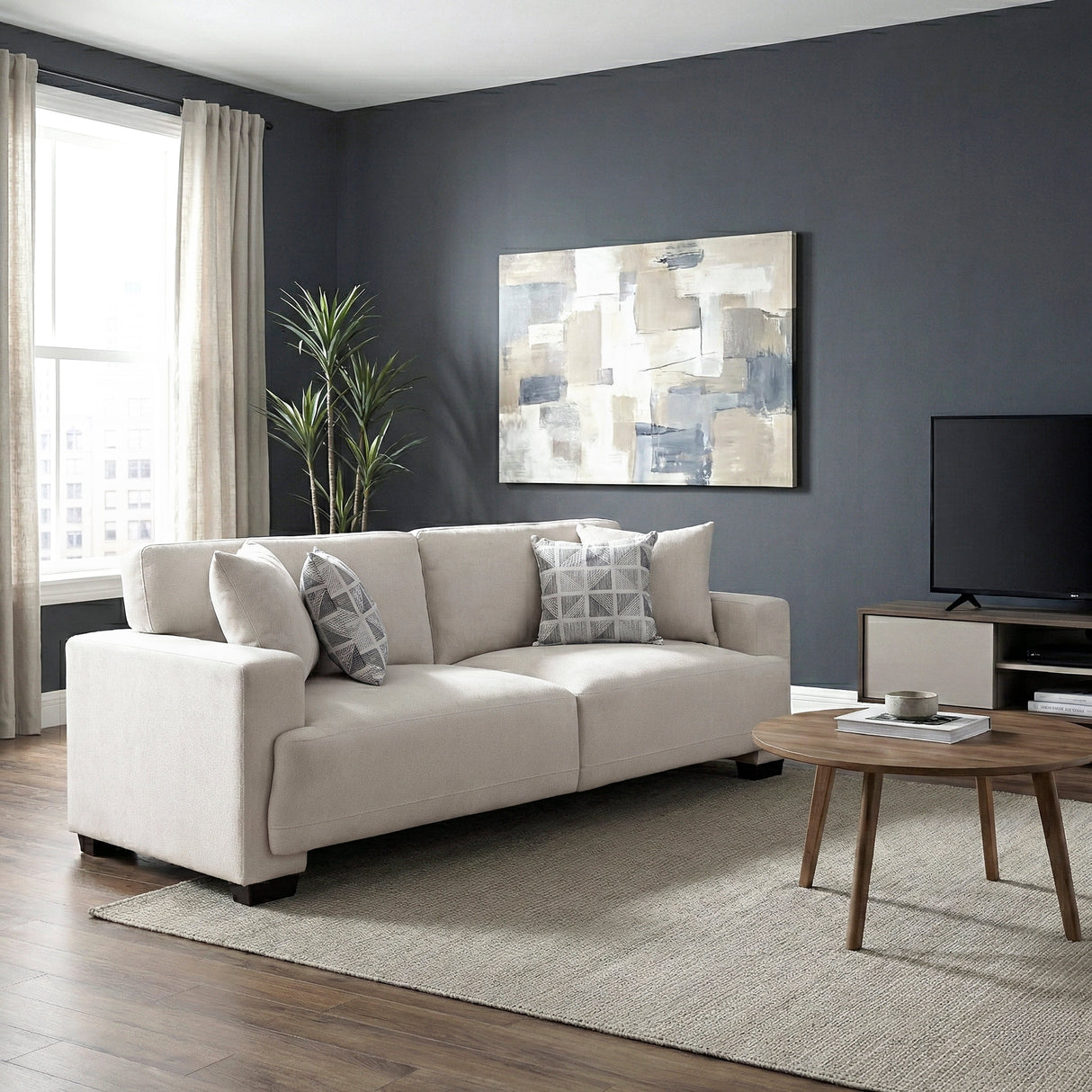 Cove Beige Sofa by Homelegance at Eve Furniture