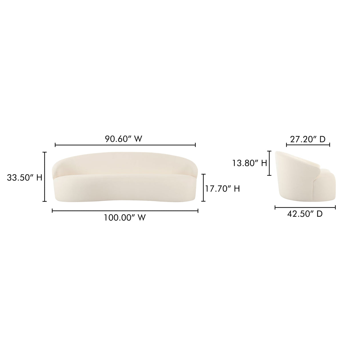 Cove Cream Outdoor Sofa by MOES at Eve Furniture