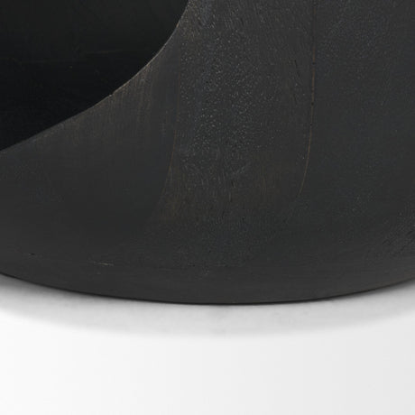 Cove Dark Brown Sculptural Open Side Table by Mercana at Eve Furniture