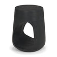 Cove Dark Brown Sculptural Open Side Table by Mercana at Eve Furniture