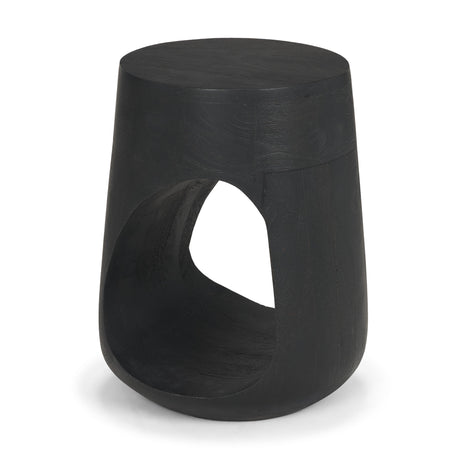 Cove Dark Brown Sculptural Open Side Table by Mercana at Eve Furniture