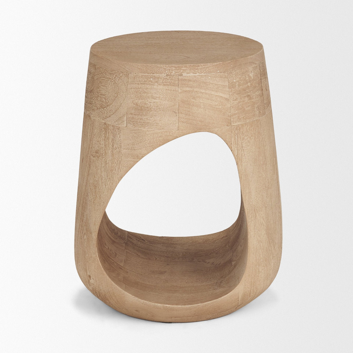 Cove Light Brown Sculptural Open Side Table by Mercana at Eve Furniture