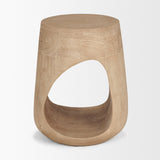 Cove Light Brown Sculptural Open Side Table by Mercana at Eve Furniture