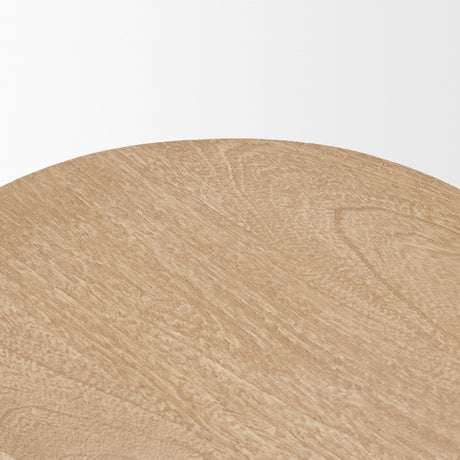 Cove Light Brown Sculptural Open Side Table by Mercana at Eve Furniture