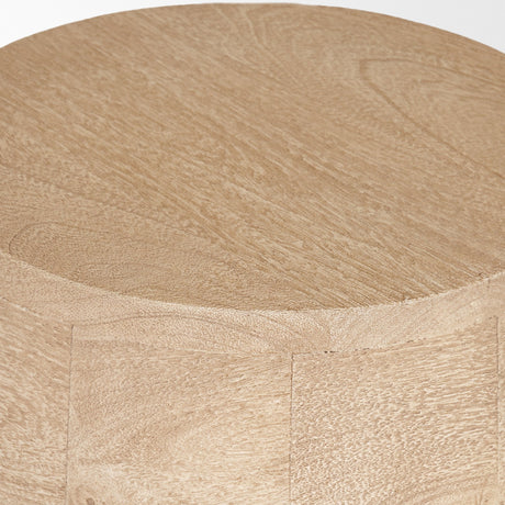 Cove Light Brown Sculptural Open Side Table by Mercana at Eve Furniture