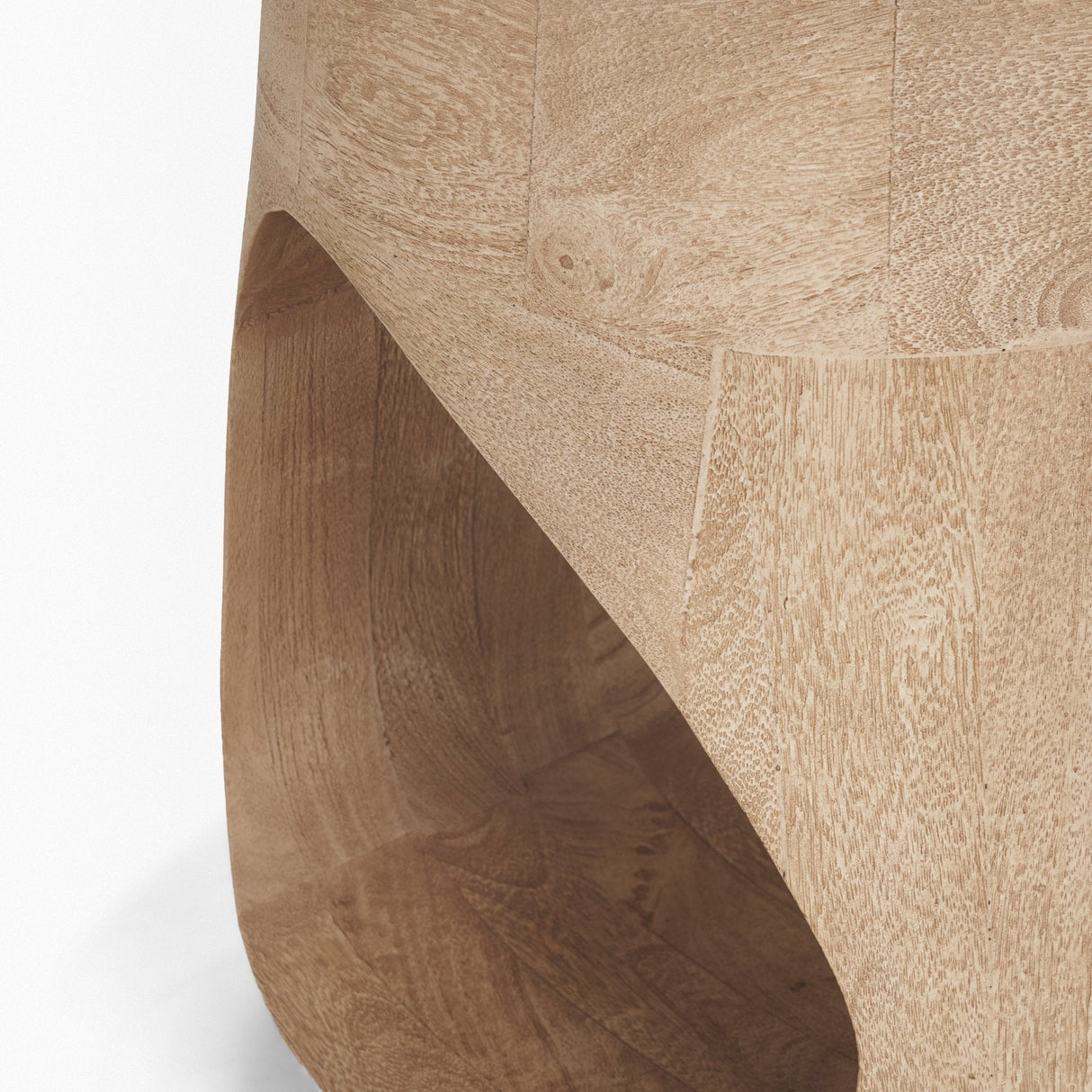 Cove Light Brown Sculptural Open Side Table by Mercana at Eve Furniture