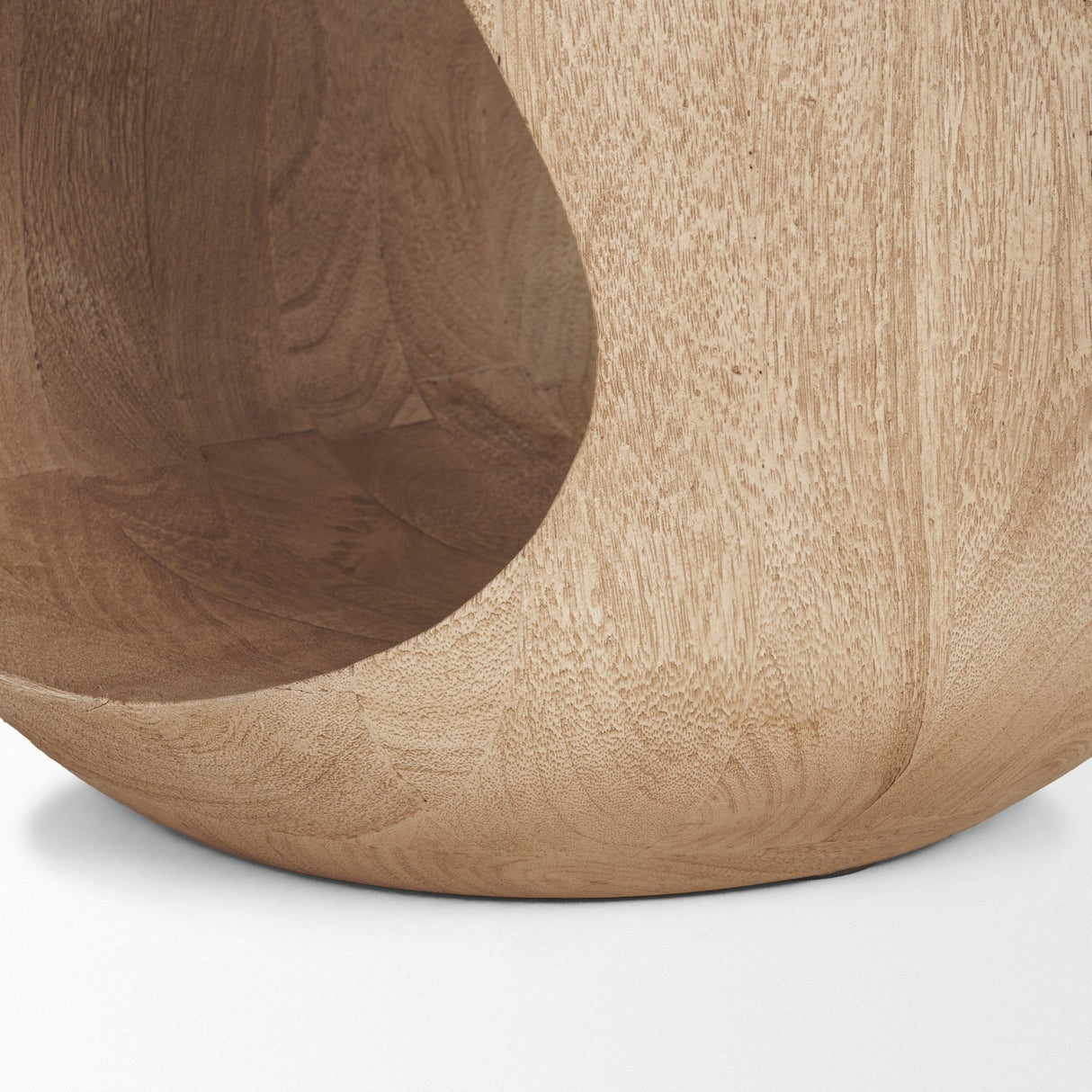 Cove Light Brown Sculptural Open Side Table by Mercana at Eve Furniture
