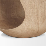 Cove Light Brown Sculptural Open Side Table by Mercana at Eve Furniture