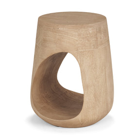 Cove Light Brown Sculptural Open Side Table by Mercana at Eve Furniture