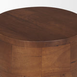 Cove Mid-Brown Sculptural Open Side Table by Mercana at Eve Furniture