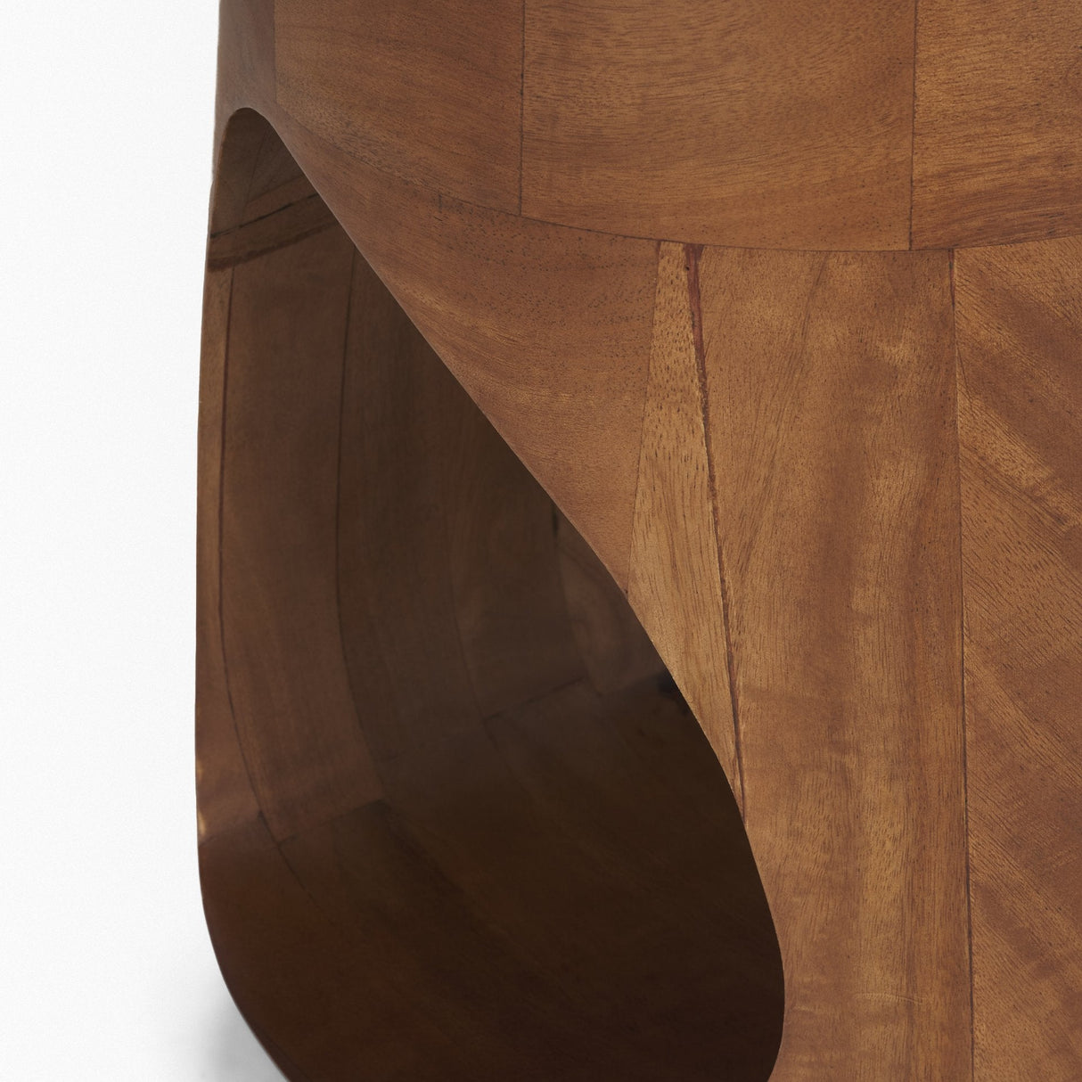 Cove Mid-Brown Sculptural Open Side Table by Mercana at Eve Furniture