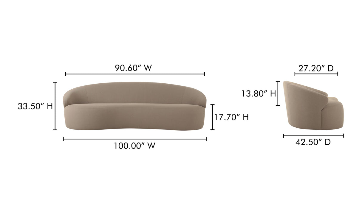 Cove Outdoor Sofa Taupe by Moe's Home at Eve Furniture