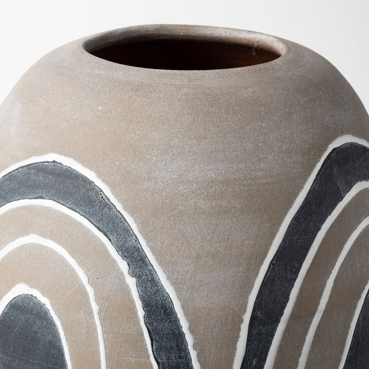 Cove Small Brown/White Ceramic Vase by Mercana at Eve Furniture