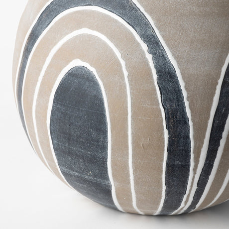 Cove Small Brown/White Ceramic Vase by Mercana at Eve Furniture