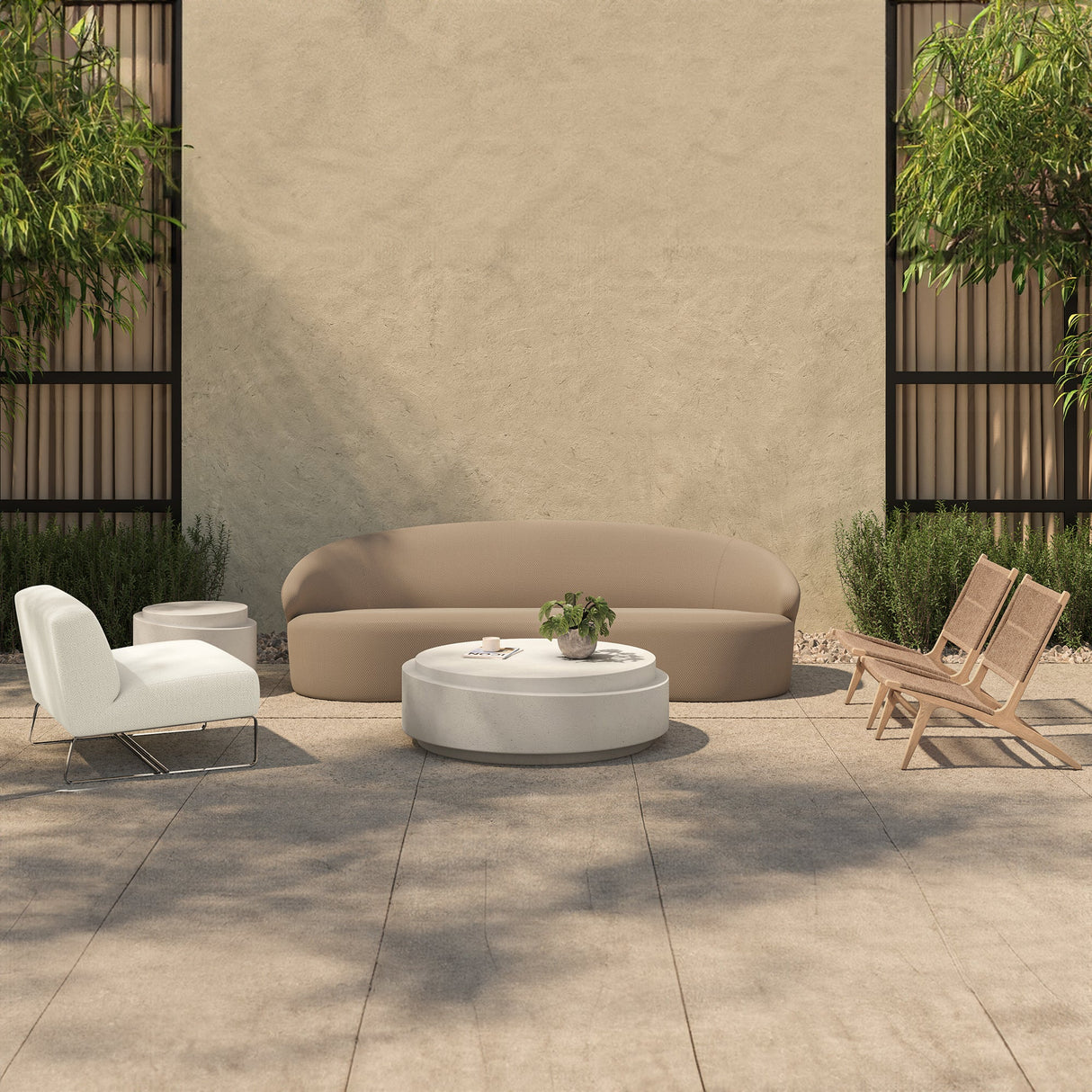 Cove Taupe Outdoor Sofa by Moe's Home at Eve Furniture