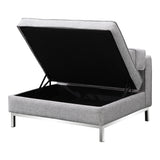 Covella Grey Ottoman Storage by MOES at Eve Furniture