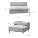 Covella Grey Ottoman Storage by Moe's Home at Eve Furniture