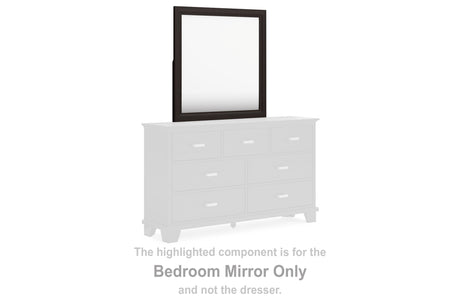 Covetown Dark Brown Bedroom Mirror (Mirror Only) by Ashley at Eve Furniture