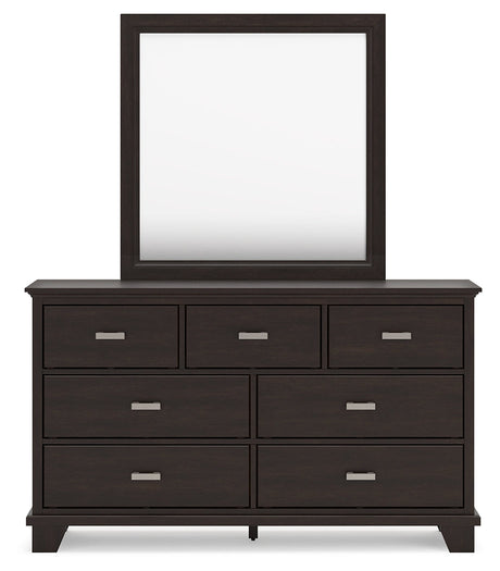 Covetown Dark Brown Bedroom Mirror (Mirror Only) by Ashley at Eve Furniture