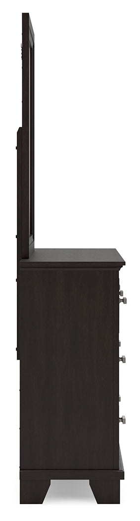 Covetown Dark Brown Bedroom Mirror (Mirror Only) by ASHLEY FURNITURE at Eve Furniture