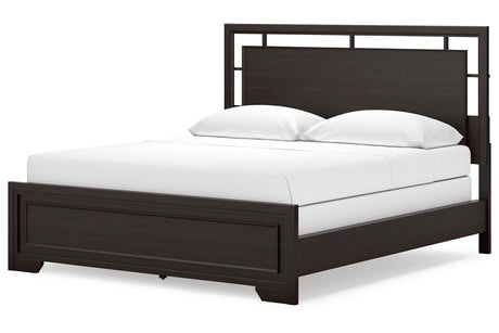 Covetown Dark Brown California King Panel Bed by Ashley at Eve Furniture