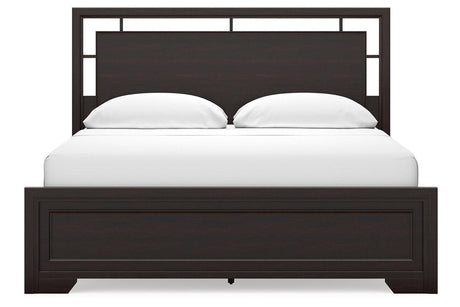Covetown Dark Brown California King Panel Bed by Ashley at Eve Furniture