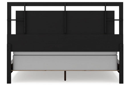 Covetown Dark Brown California King Panel Bed by Ashley at Eve Furniture