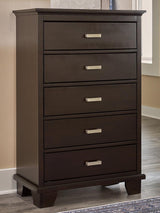 Covetown Dark Brown Chest of Drawers by Ashley at Eve Furniture