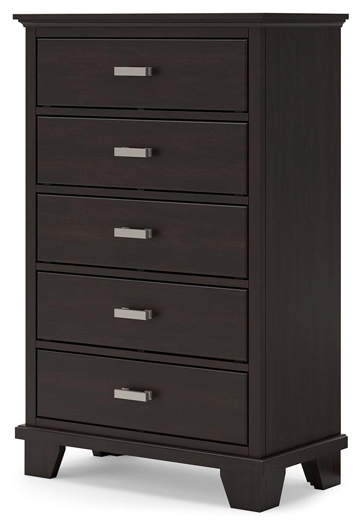Covetown Dark Brown Chest of Drawers by Ashley at Eve Furniture