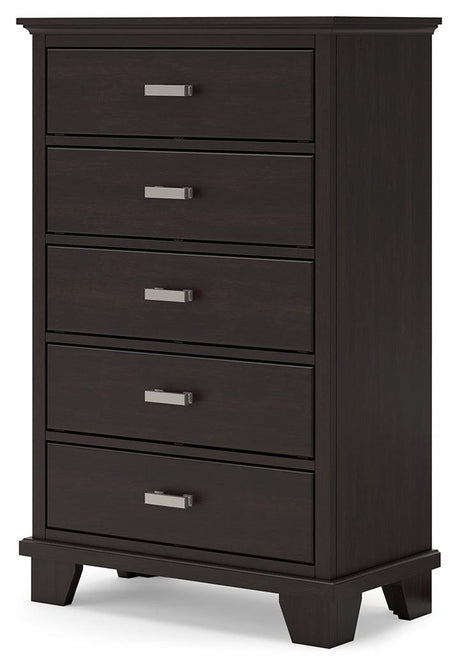 Covetown Dark Brown Chest of Drawers by Ashley at Eve Furniture