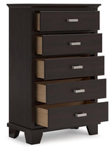 Covetown Dark Brown Chest of Drawers by Ashley at Eve Furniture