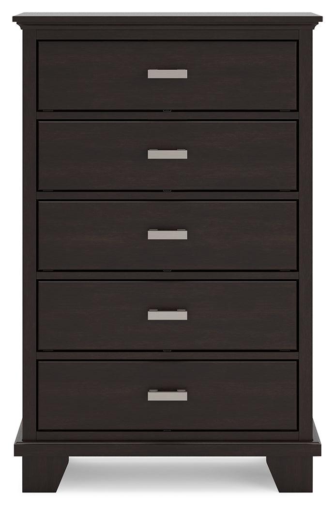 Covetown Dark Brown Chest of Drawers by Ashley at Eve Furniture