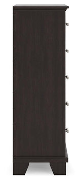 Covetown Dark Brown Chest of Drawers by Ashley at Eve Furniture