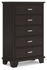Covetown Dark Brown Chest of Drawers by Ashley at Eve Furniture