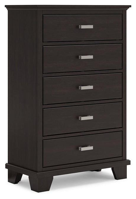 Covetown Dark Brown Chest of Drawers by Ashley at Eve Furniture