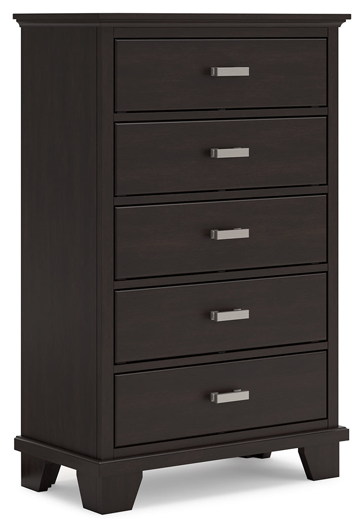 Covetown Dark Brown Chest of Drawers