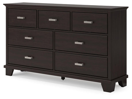 Covetown Dark Brown Dresser by Ashley at Eve Furniture