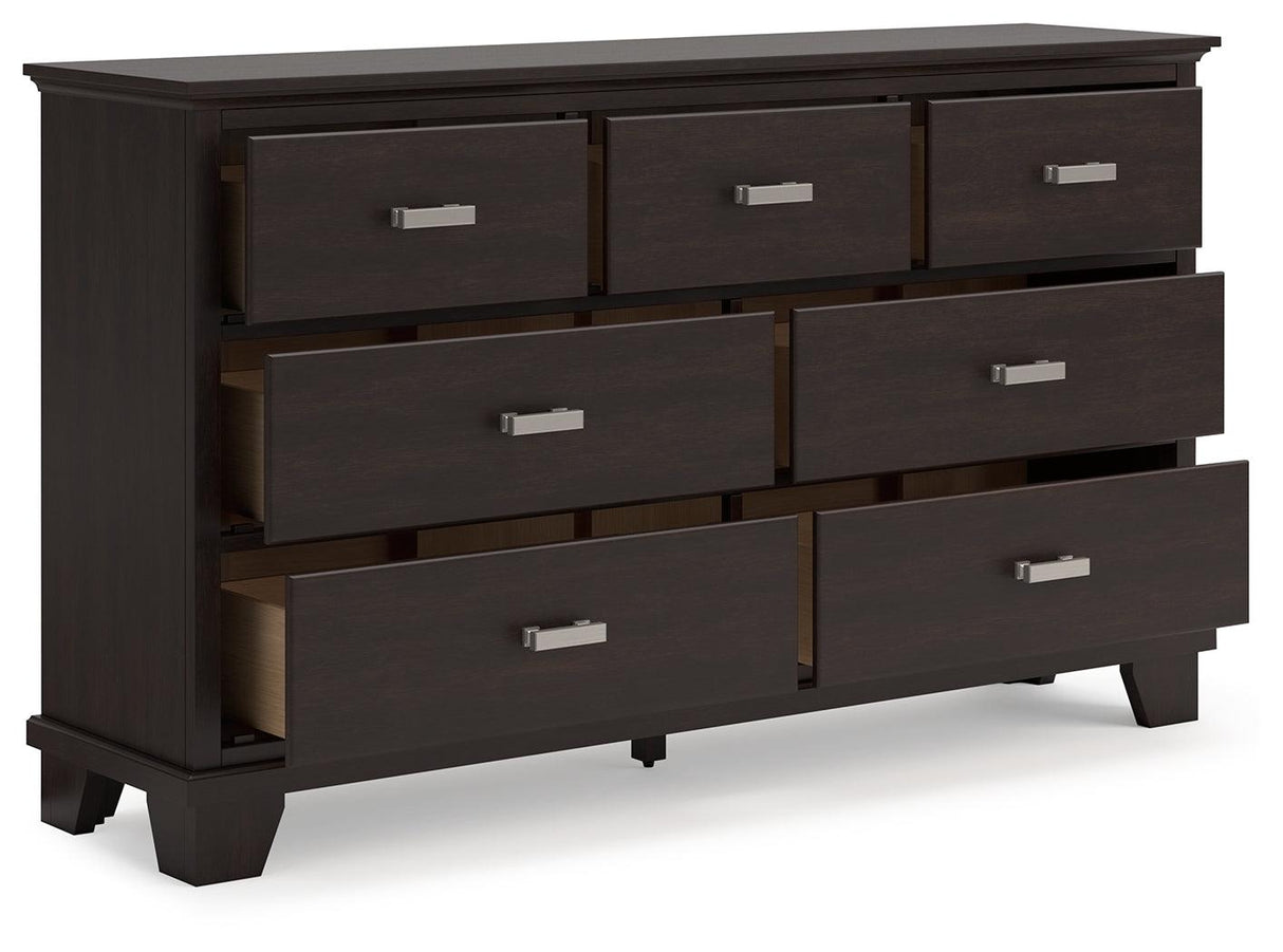 Covetown Dark Brown Dresser by Ashley at Eve Furniture