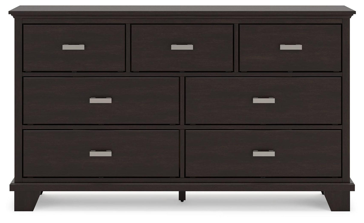 Covetown Dark Brown Dresser by Ashley at Eve Furniture