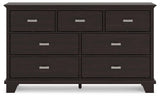 Covetown Dark Brown Dresser by Ashley at Eve Furniture