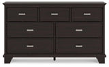 Covetown Dark Brown Dresser by Ashley at Eve Furniture
