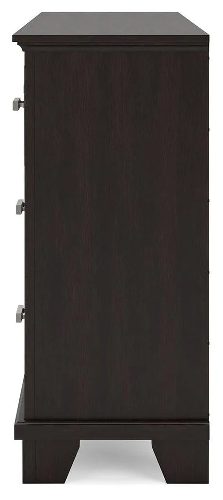 Covetown Dark Brown Dresser by Ashley at Eve Furniture