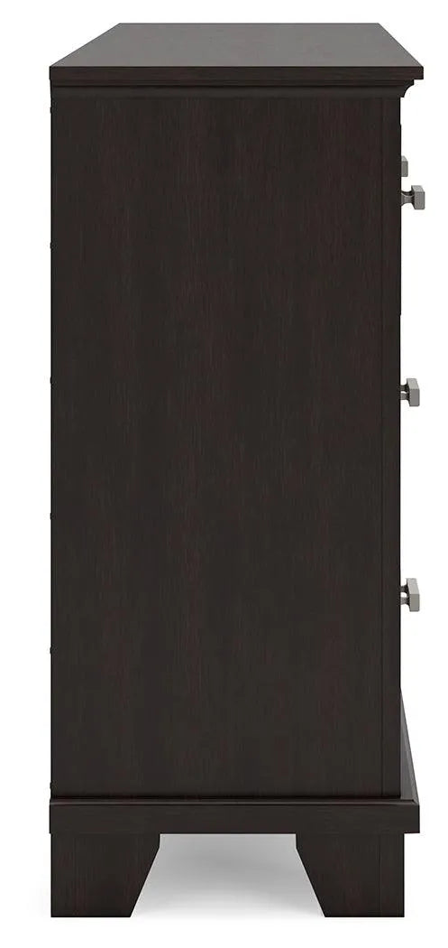 Covetown Dark Brown Dresser by Ashley at Eve Furniture