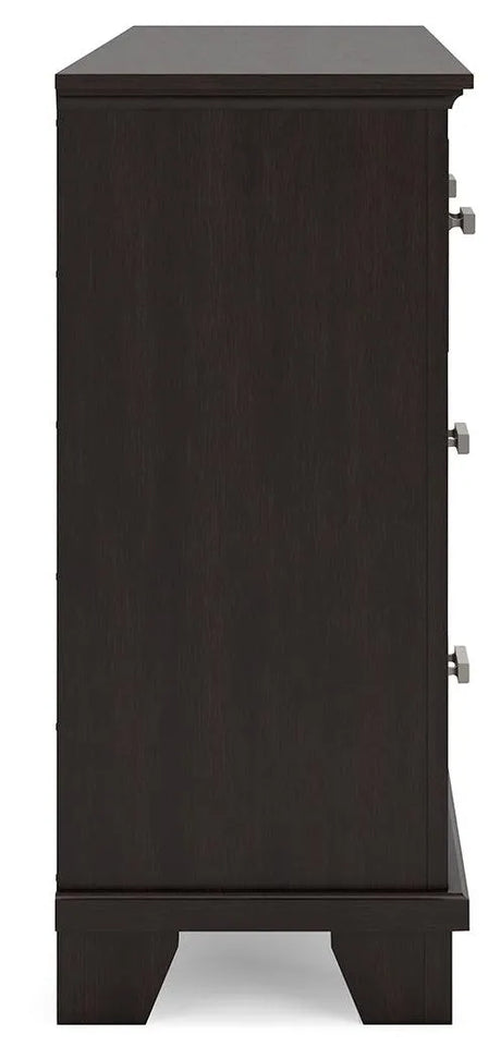 Covetown Dark Brown Dresser by Ashley at Eve Furniture
