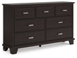 Covetown Dark Brown Dresser by Ashley at Eve Furniture