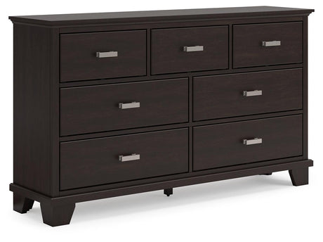 Covetown Dark Brown Dresser by Ashley at Eve Furniture