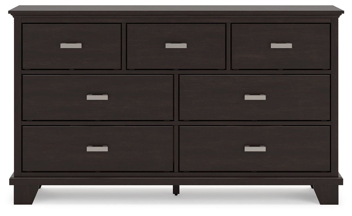 Covetown Dark Brown Dresser