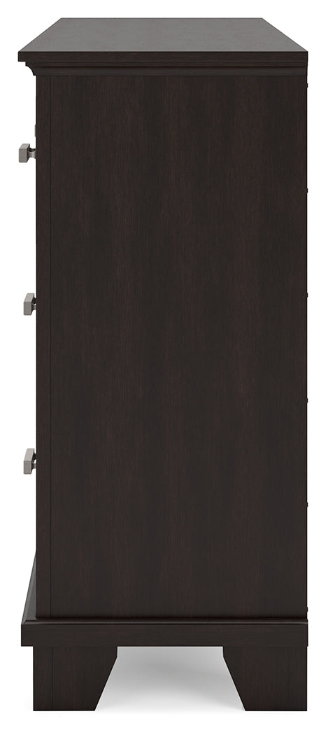 Covetown Dark Brown Dresser